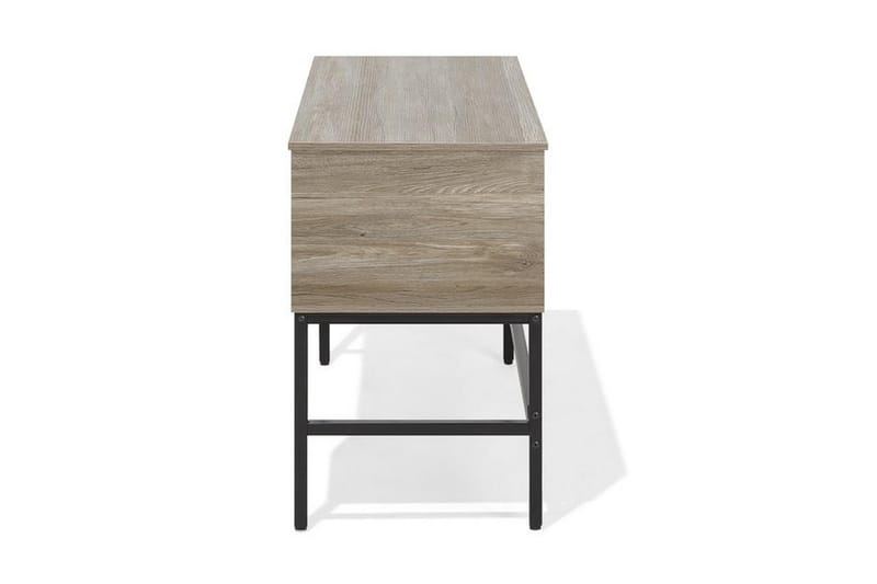 Grantha Skrivebord 120 cm med Oppbevaring 2 Skuffer - Lysebrun/Svart - Møbler - Bord - Kontorbord - Skrivebord