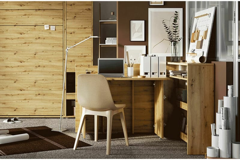 Grianan Skrivebord 136 cm - Brun - Møbler - Bord - Kontorbord - Skrivebord
