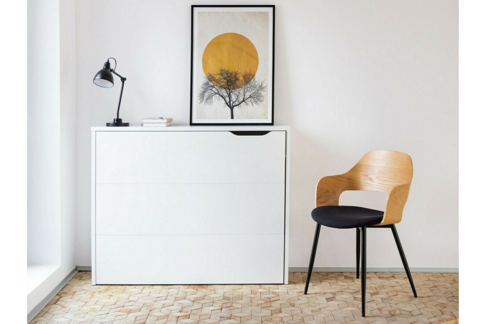 Grianan Skrivebord 136 cm - Hvid - Møbler - Bord - Kontorbord - Skrivebord