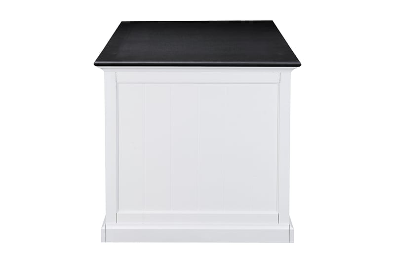 Hampton Skrivebord 170 cm med Oppbevaring 4 Skuffer + Skap - Hvit Mahogny/Svart - Møbler - Bord - Kontorbord - Skrivebord