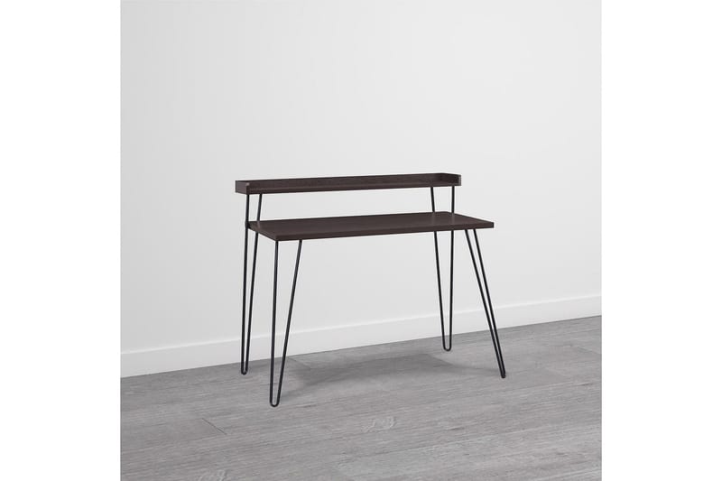 Haven Skrivebord 114 cm med Oppbevaringshylle Espresso/Svart - Dorel Home - Møbler - Bord - Kontorbord - Skrivebord
