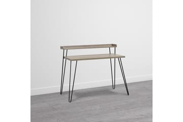 Haven Skrivebord 114 cm med Oppbevaringshylle Grå/Svart - Dorel Home - Møbler - Bord - Kontorbord - Skrivebord