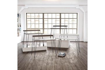 Haven Skrivebord 114 cm med Oppbevaringshylle Grå/Svart - Dorel Home - Møbler - Bord - Kontorbord - Skrivebord