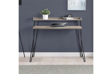 Haven Skrivebord 114 cm med Oppbevaringshylle Grå/Svart - Dorel Home - Møbler - Bord - Kontorbord - Skrivebord