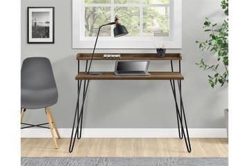 Haven Skrivebord 114 cm med Oppbevaringshylle Valnøttsbrun/S - Dorel Home - Møbler - Bord - Kontorbord - Skrivebord