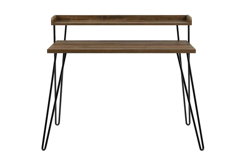 Haven Skrivebord 114 cm med Oppbevaringshylle Valnøttsbrun/S, Dorel Home