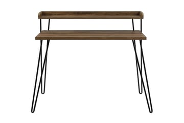 Haven Skrivebord 114 cm med Oppbevaringshylle Valnøttsbrun/S - Dorel Home - Møbler - Bord - Kontorbord - Skrivebord