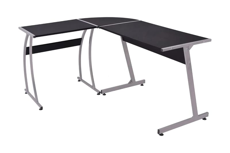 Hjørnepult L-formet svart - Svart - Skrivebord