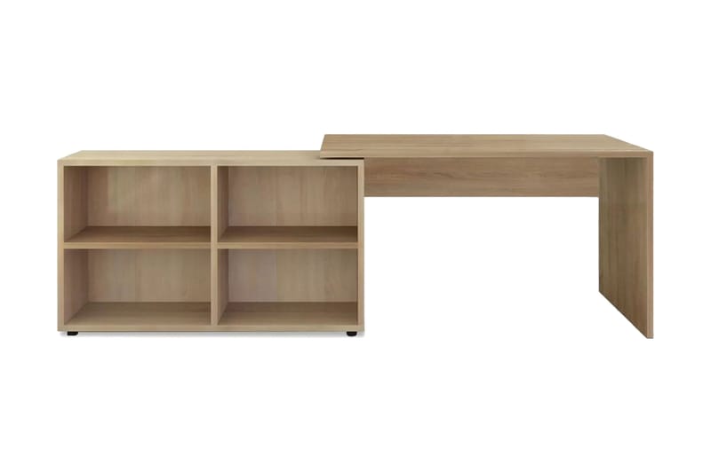 Hjørneskrivebord 4 hyller eik - Møbler - Bord - Kontorbord - Skrivebord