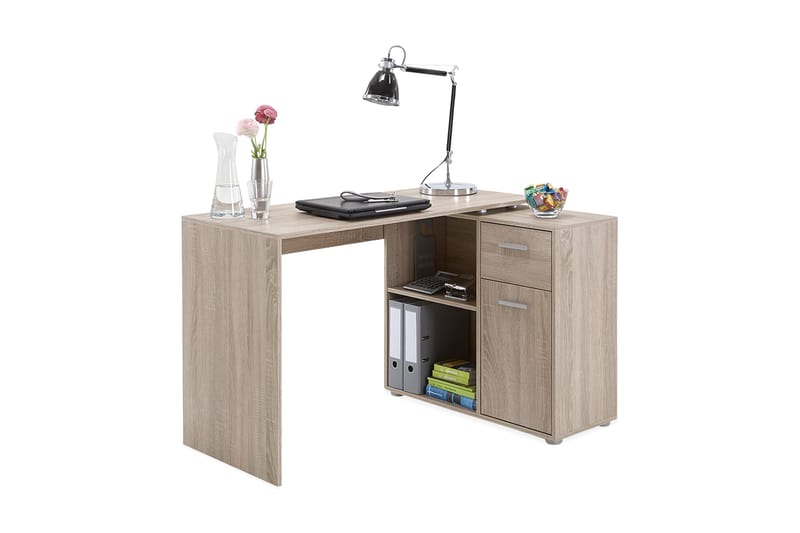 Astraea Hjørneskrivebord 117 cm - Eik - Møbler - Bord - Kontorbord - Skrivebord - Hjørneskrivebord