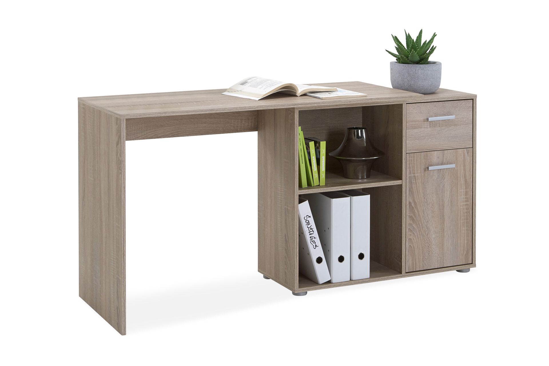 Astraea Hjørneskrivebord 117 cm - Eik - Møbler - Bord - Kontorbord - Skrivebord - Hjørneskrivebord
