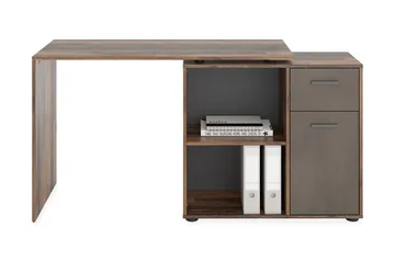 Colatosti Hjørneskrivebord 117 cm med Oppbevaring - Mørkebrun - Møbler - Bord - Kontorbord - Skrivebord - Hjørneskrivebord