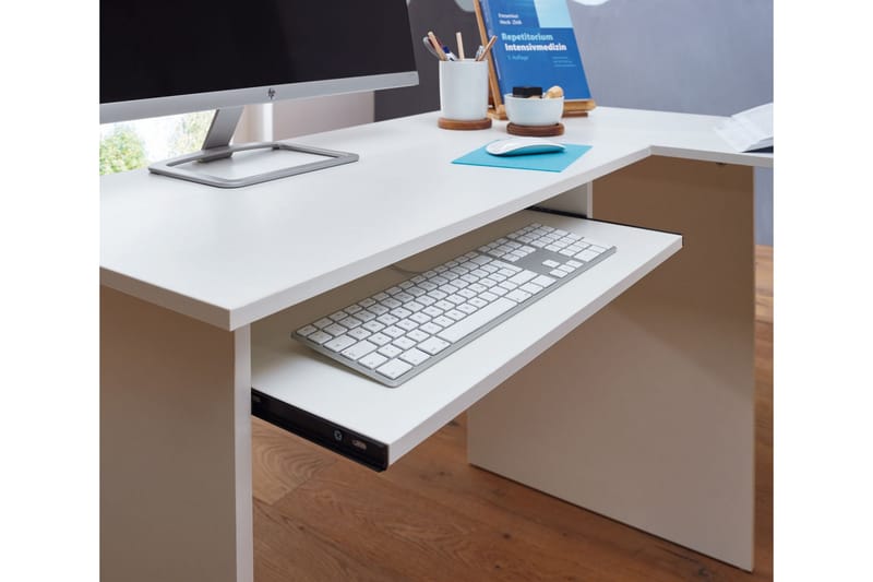 Gulshan skrivebord 140 cm - Hvit - Møbler - Bord - Kontorbord - Skrivebord - Hjørneskrivebord