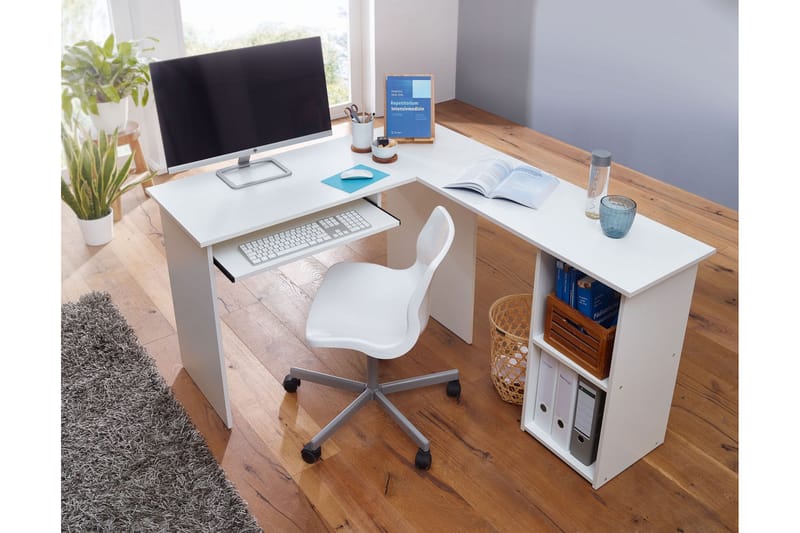 Gulshan skrivebord 140 cm - Hvit - Møbler - Bord - Kontorbord - Skrivebord - Hjørneskrivebord