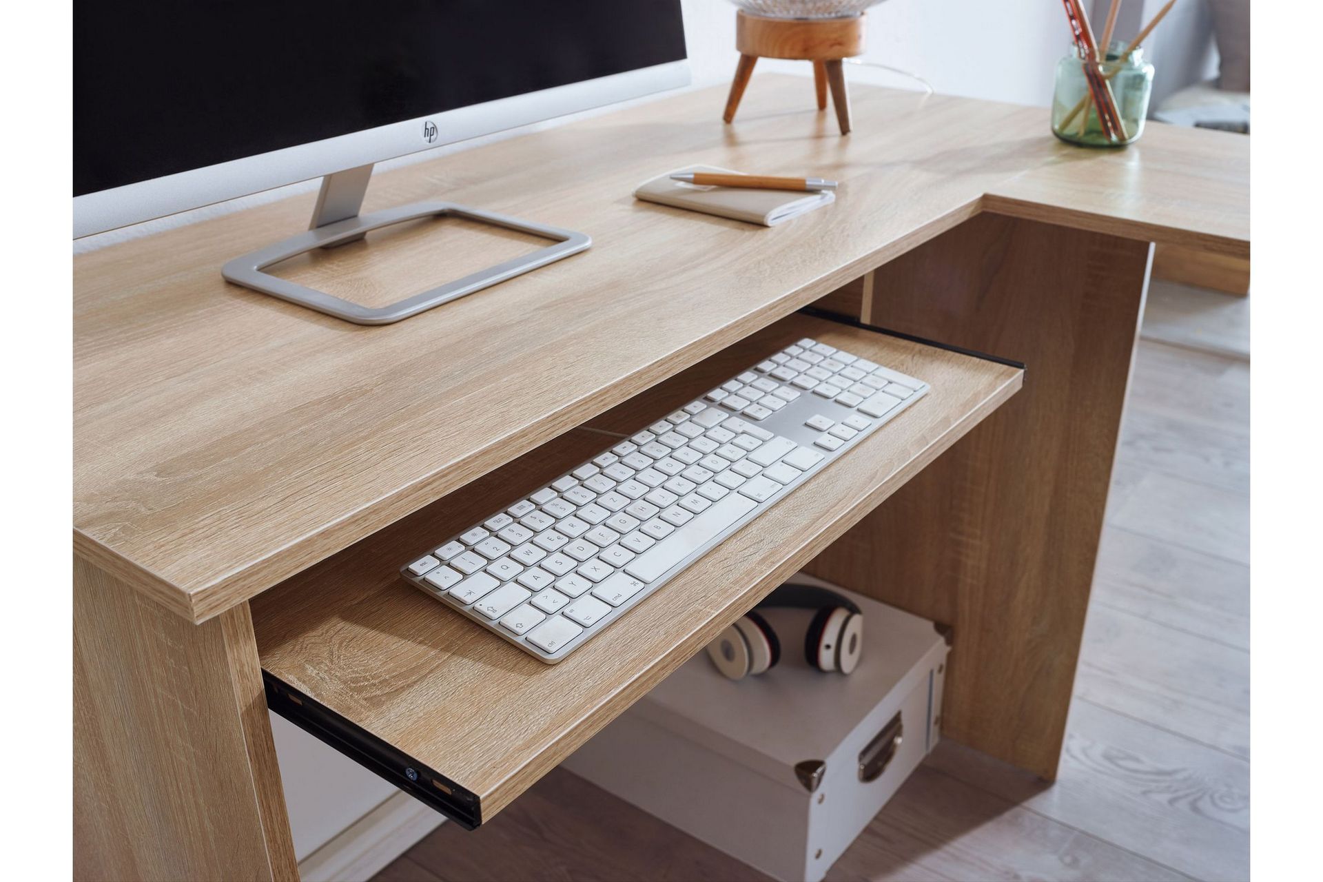 Gulshan skrivebord 140 cm - Natur - Møbler - Bord - Kontorbord - Skrivebord - Hjørneskrivebord