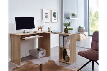 Gulshan skrivebord 140 cm - Natur - Møbler - Bord - Kontorbord - Skrivebord - Hjørneskrivebord