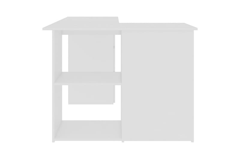 Hjørneskrivebord hvit 145x100x76 cm sponplate - Hvit - Skrivebord