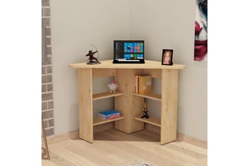 Oderzo Hjørneskrivebord 80 cm med Oppbevaringshyller - Natur - Møbler - Bord - Kontorbord - Skrivebord - Hjørneskrivebord