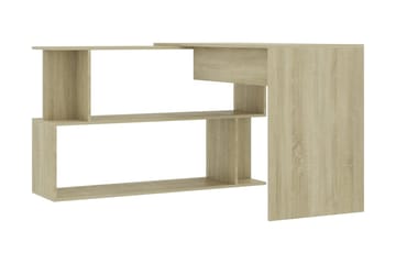 Hjørneskrivebord sonoma eik 200x50x76 cm sponplate - Brun - Møbler - Bord - Kontorbord - Skrivebord