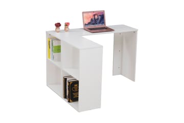 Valterra Hjørneskrivebord 119 cm - Svart/Hvit - Møbler - Bord - Kontorbord - Skrivebord - Hjørneskrivebord