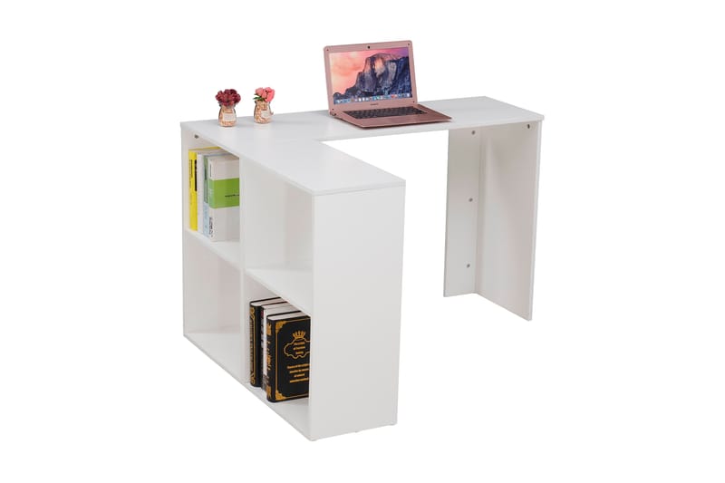 Valterra Hjørneskrivebord 119 cm - Svart/Hvit - Møbler - Bord - Kontorbord - Skrivebord - Hjørneskrivebord