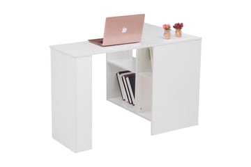 Valterra Hjørneskrivebord 119 cm - Svart/Hvit - Møbler - Bord - Kontorbord - Skrivebord - Hjørneskrivebord