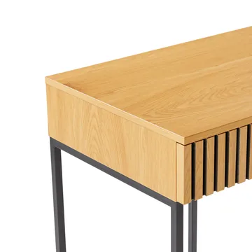 Skrivebord HOME4YOU Hampton 120x50x79 cm melamin med eikebark - eikebark / svart - Møbler - Bord - Kontorbord - Skrivebord