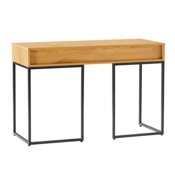 Skrivebord HOME4YOU Hampton 120x50x79 cm melamin med eikebark - eikebark / svart - Møbler - Bord - Kontorbord - Skrivebord