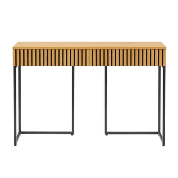 Skrivebord HOME4YOU Hampton 120x50x79 cm melamin med eikebark - eikebark / svart - Møbler - Bord - Kontorbord - Skrivebord