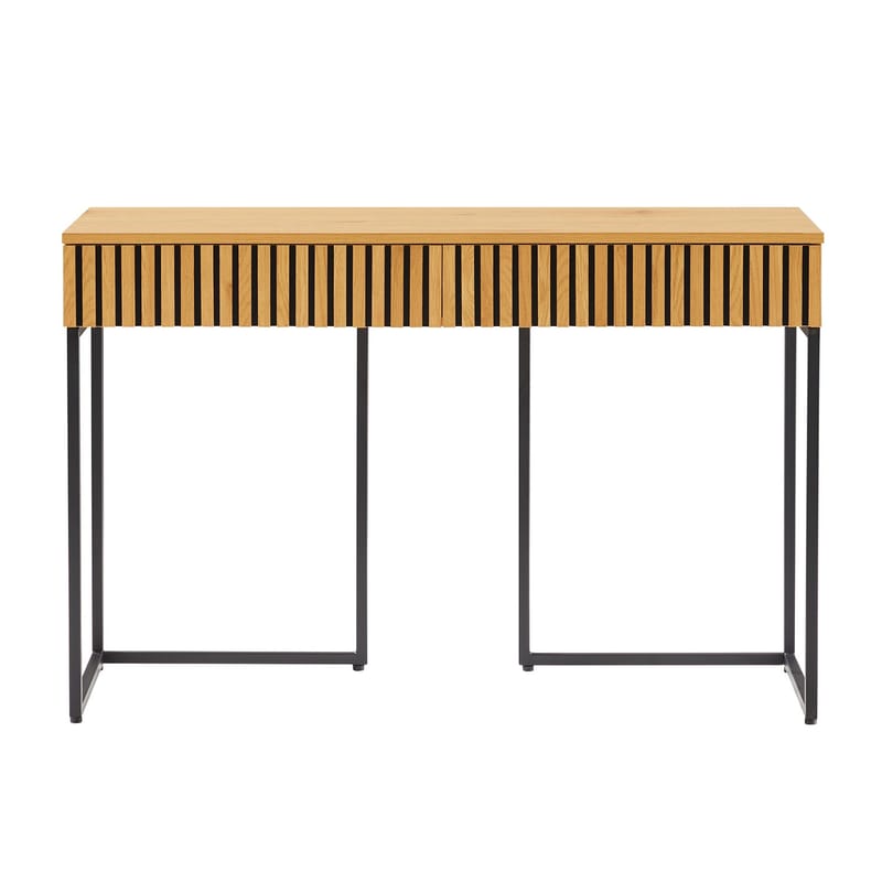 Skrivebord HOME4YOU Hampton 120x50x79 cm melamin med eikebark - eikebark / svart - Møbler - Bord - Kontorbord - Skrivebord