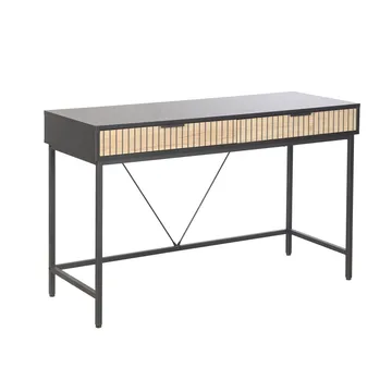 Skrivebord HOME4YOU Helve 120x48x76 cm melamin - svart / lyst tre - Møbler - Bord - Kontorbord - Skrivebord