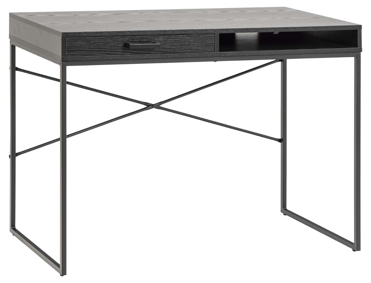 Skrivebord HOME4YOU Seaford 110x45x75 cm svart - Svart