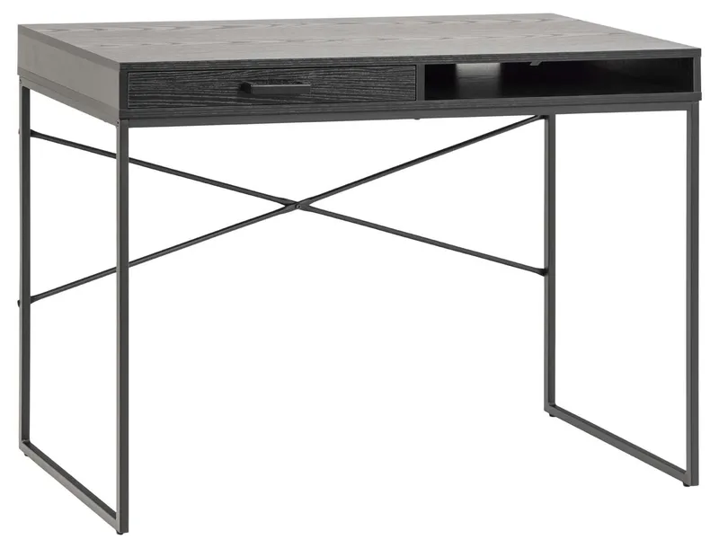 Skrivebord HOME4YOU Seaford 110x45x75 cm svart, Svart