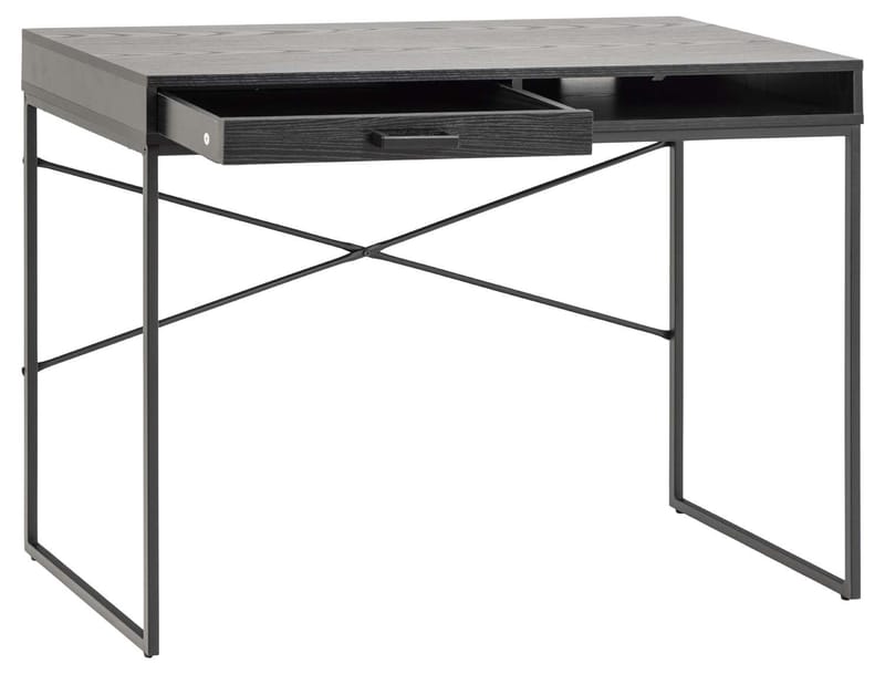 Skrivebord HOME4YOU Seaford 110x45x75 cm svart - Svart - Møbler - Bord - Kontorbord - Skrivebord