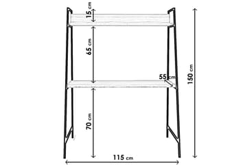 Homitis Skrivebord 115x150x115 cm med oppbevaring - Brun - Møbler - Bord - Kontorbord - Skrivebord