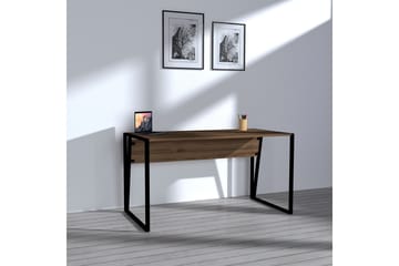 Husada Skrivebord 140 cm - Valnøttsbrun/Svart - Møbler - Bord - Kontorbord - Skrivebord