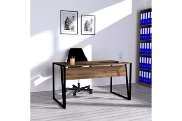 Husada Skrivebord 140 cm - Valnøttsbrun/Svart - Møbler - Bord - Kontorbord - Skrivebord