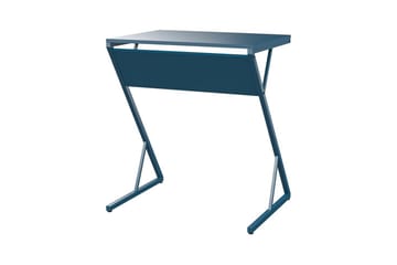 Skrivebord i Tre med Metallstativ - Blå - Møbler - Bord - Kontorbord - Skrivebord