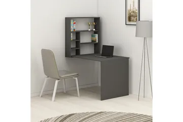 Irbene Veggskrivebord 59 cm med Oppbevaring Hylle - Antrasitt - Møbler - Bord - Kontorbord - Skrivebord