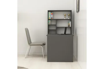 Irbene Veggskrivebord 59 cm med Oppbevaring Hylle - Antrasitt - Møbler - Bord - Kontorbord - Skrivebord