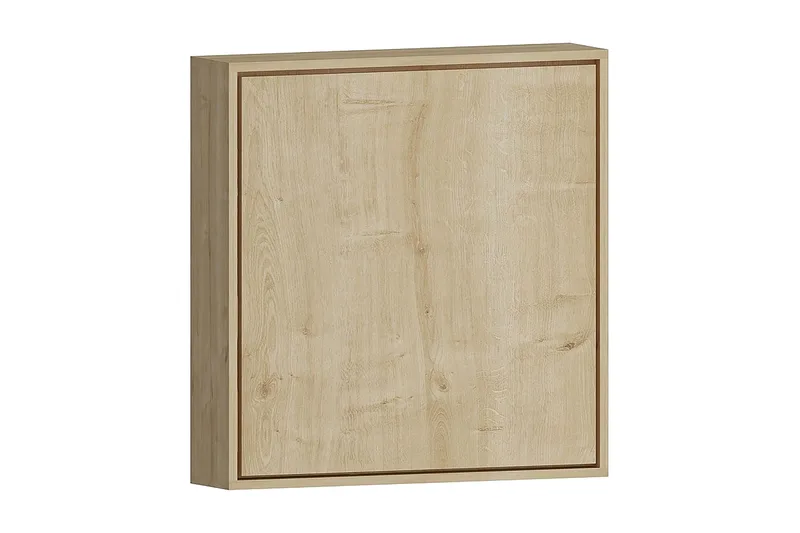 Irbene Veggskrivebord 59 cm med Oppbevaring Hylle, Natur