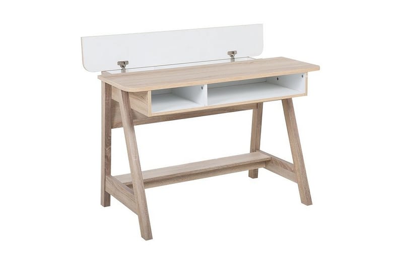 Jackson Skrivebord 110 cm med Oppbevaringshylle - Hvit - Skrivebord