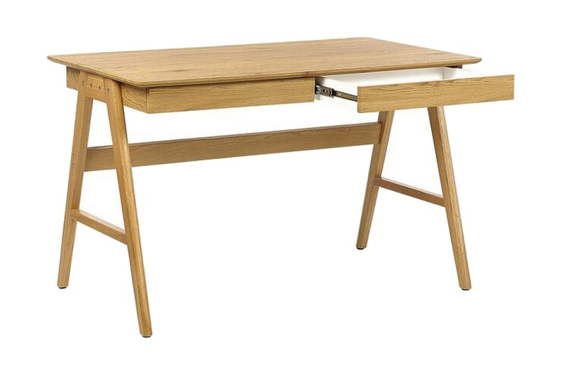 Jahnyia Skrivebord 120 cm 2 Skuffer - Lysebrun - Møbler - Bord - Kontorbord - Skrivebord