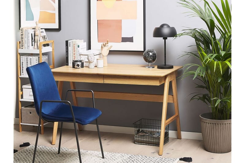 Jahnyia Skrivebord 120 cm 2 Skuffer - Lysebrun - Møbler - Bord - Kontorbord - Skrivebord