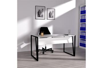 Jarlech Skrivebord 140 cm - Hvit/Svart - Møbler - Bord - Kontorbord - Skrivebord