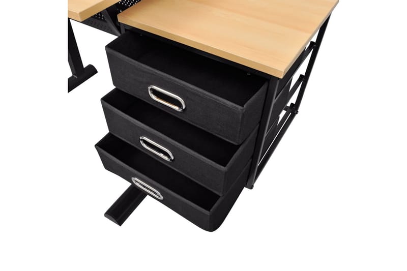 Justerbart tegnebord med 3 skuffer og stol - Møbler - Bord - Kontorbord - Skrivebord