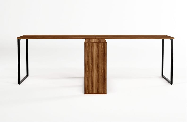 Kafrein Skrivebord 240x72x240 cm - Brun - Møbler - Bord - Kontorbord - Skrivebord