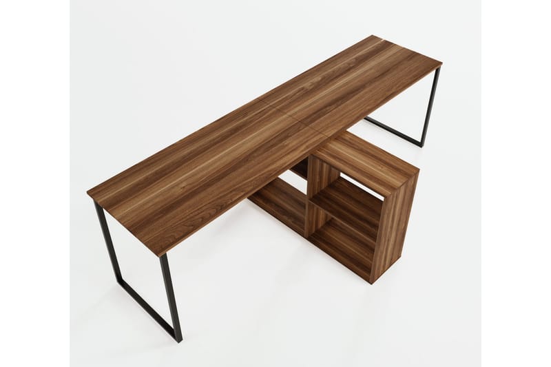 Kafrein Skrivebord 240x72x240 cm - Brun - Møbler - Bord - Kontorbord - Skrivebord