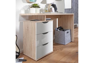 Kaille Rektangulært Skrivebord med Skuffer i Tre - Beige - Møbler - Bord - Kontorbord - Skrivebord