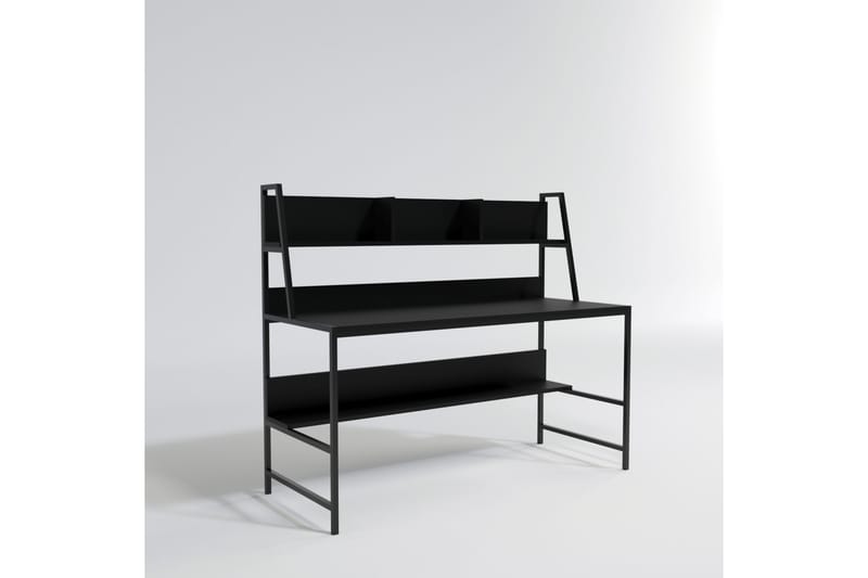 Kalldrun Skrivebord 140 cm med Oppbevaringshyller - Svart - Møbler - Bord - Kontorbord - Skrivebord
